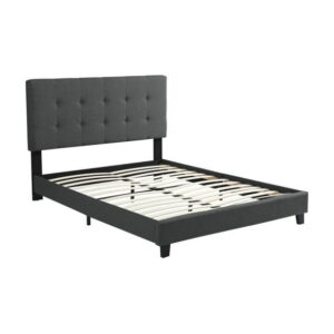 Dorian Full Platform Bed, Drak Grey