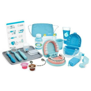 Melissa & Doug Super Smile Dentist Kit With Pretend Play Set of Teeth And Dental Accessories (25 Toy Pieces), Super Smile Dentist Kit