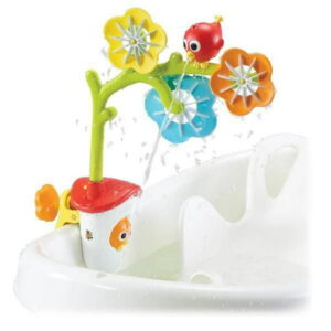 Yookidoo Bath Toys Sensory Bath Mobile for Newborns and Infants - Battery Operated, Multisensory Bath Toy with Adjustable Water Flow and Flower Rotation (0-2 yrs)
