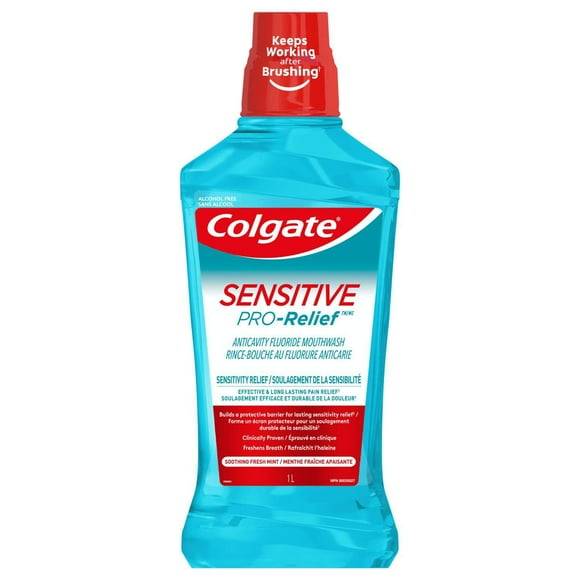 Colgate Sensitive Pro-Relief Soothing Fresh Mint Alcohol Free Mouthwash, 1 L