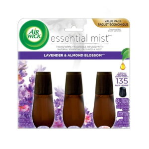 Air Wick Essential Mist Fragrance Oil Diffuser Refill, Lavender, 3 Count, Air Freshener