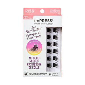 KISS ImPRESS - Press-On Falsies Eyelashes Refill Pack - Voluminous - Refined - 12 Lash Clusters, KISS ImPRESS Nails