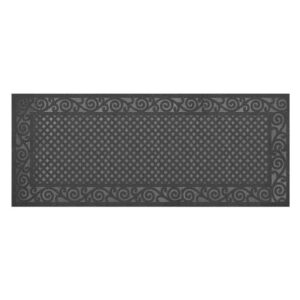 2'x5' Jarvis Graphite Embossed Needlepunch Indoor/Outdoor Mat, 3' x 4' Absorbent Mat