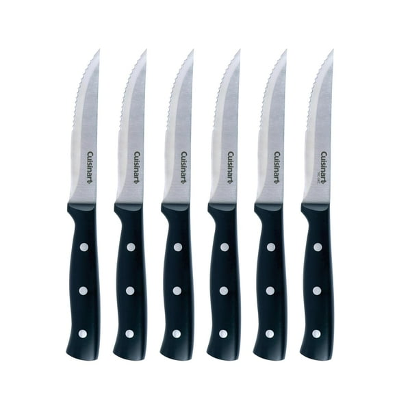 Cuisinart 6-Piece Triple Rivet Steack Knife Set, High Carbon Stainless Steel, 6-Piece