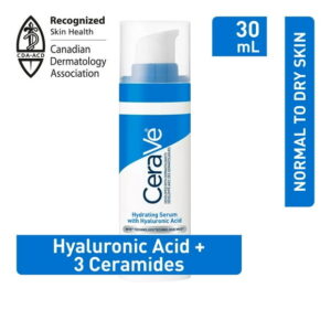 CeraVe HYALURONIC Acid Face Serum, Hydrating Serum for Face with Hyaluronic Acid & 3 Essential Ceramides, for Men & Women, Normal To Dry Skin. Fragrance Free, Non-Comedogenic, Paraben-Free, 30ML, Replenishes Hydration