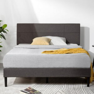 Zinus Denna 38 inch Upholstered Platform Bed Frame with Headboard