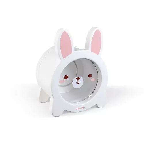 Janod - Rabbit Moneybox - Money Saving Magnetic Piggy STEM Bank - Wood - Early-Learning - for Boys and Girls - from 3 Years +- Multilingual
