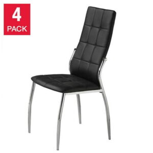 Amelia Dining Chair, Set of 4, Black<br>