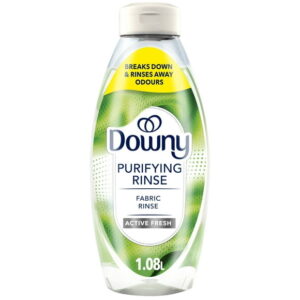 Downy Rinse & Refresh Laundry Odour Remover and Fabric Softener, Active Fresh, Safe On All Fabrics, HE Compatible, 1.09L