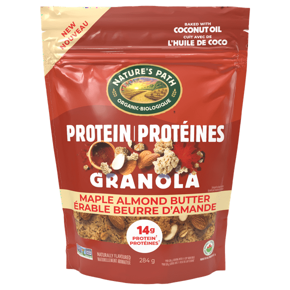 Nature's Path Organic Maple Almond Butter Protein Granola 284g Pouch, Nature's Path Organic Maple Almond Butter Protein Granola 284g Pouch
