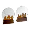 Led Wooden Stand Décor (Winter Night) (Asstd) - Set of 2