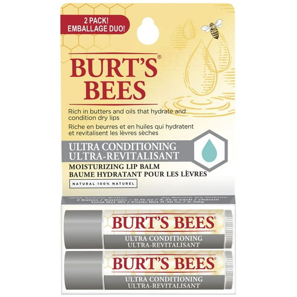 Burts Bees® 100% Natural Origin Lip Balm, Ultra Conditioning with Kokum Butter -, 1 Tube
