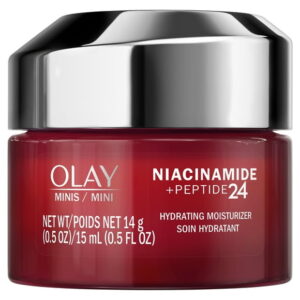 Olay Regenerist Niacinamide + Peptide 24 Hydrating Face Moisturizer with Vitamin B3 for Stronger Skin Barrier, Travel Size, 15ML