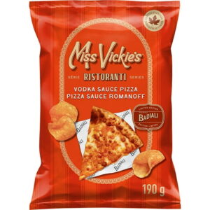 Miss Vickie's Vodka Sauce Pizza Flavoured Kettle Cooked Potato Chips, 190 g.