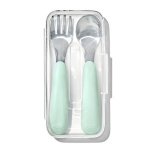 Oxo Tot On-The-Go Fork & Spoon Set - Opal - 6 months +