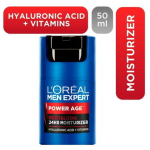 L'Oréal Paris Moisturizer, Hyaluronic Acid, Men Expert, Anti-Aging Moisturizer, 50 mL