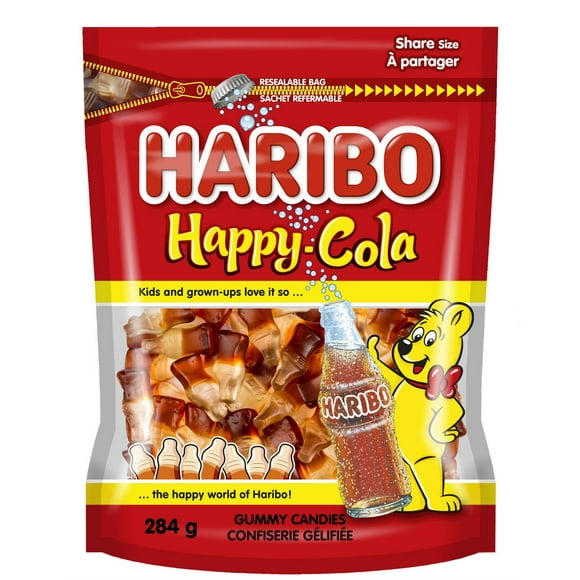 Haribo Happy Cola Gummy Candy, No Artificial Colours, Haribo Happy Cola 284g