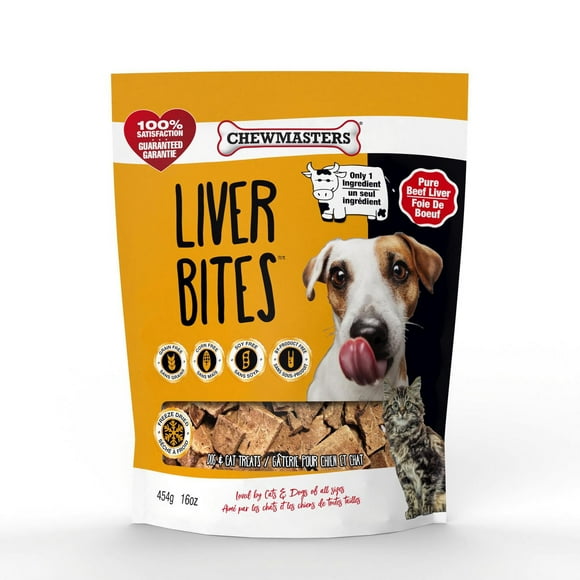 Chewmasters Liver Bites Dog Treats, 454g