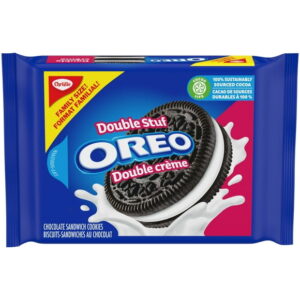 OREO Double Stuf Chocolate Sandwich Cookies, Family Size, 436 g