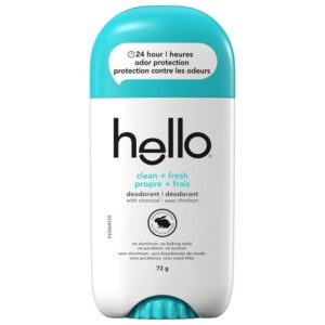 hello clean + fresh with charcoal naturally friendly deodorant, 73g
