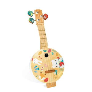 Janod - Pure - Banjo - Colourful Musical Development Toy - For Babies and Toddlers - Develops Artistic Sensibility & Memory - From 3 Years + - J05160.