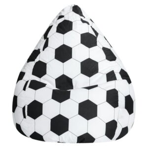 Gouchee Home Fussball Cotton Bean Bag Chair  Oeko-Tex Certified Fabric with Polystyrene Bead Filling, Comfortable Lounge Seating with Zipper Closure for Easy Refill, Suitable for Adults and Teens