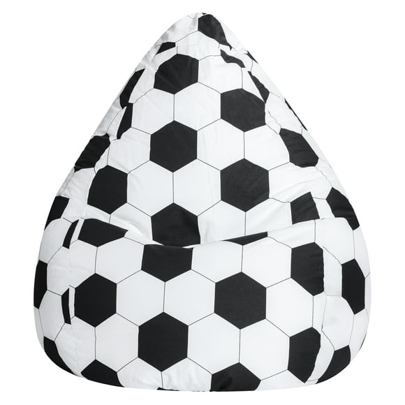 Gouchee Home Fussball Cotton Bean Bag Chair Oeko-Tex Certified Fabric with Polystyrene Bead Filling, Comfortable Lounge Seating with Zipper Closure for Easy Refill, Suitable for Adults and Teens