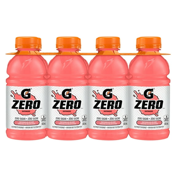 Gatorade Zero Watermelon Splash 8 x 355 mL, Bottles, 8x355ml