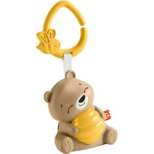 Fisher Price Beary Soothing Portable Baby Sound Machine with Customizable Timer for Newborns