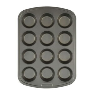 GoodCook Everyday Nonstick Steel Muffin Pan, 12 cup, Gray, GC 12 CUP MUFFIN