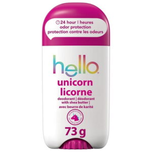 Hello Unicorn Aluminum Free Deodorant for Women and Men, Watermelon Scent, 73g Stick, Hello Unicorn Deodorant 73g