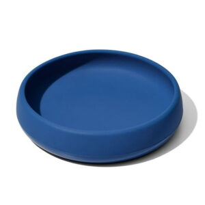 OXO Tot - Silicone Plate - Food-Safe Silicone - Flexible - Perfect for Toddlers Learning to Feed Themselves - BPA-free - Navy