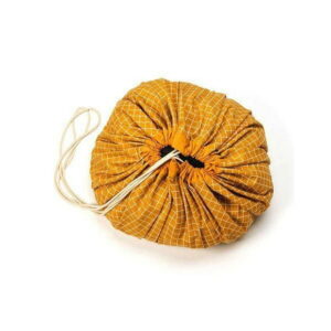 Play & Go - Mustard Grid Pattern - 3-in-1 Play Mat - Storage Bag & Diaper Bag - Made from Organic Cotton - Easy Cleanup and Toy Storage - 140 cm Diameter - Suitable for Newborn to Toddler - Easy to Ca