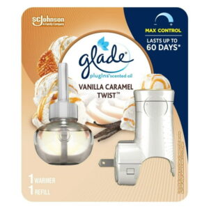 Glade Plugins® Air Freshener Oil Refill, Vanilla Caramel Twist, 1 Warmer 1 Refill