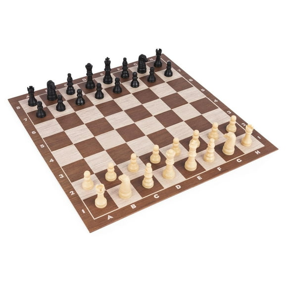 Traditions, Chess Set with Folding Chess Board and Chess Pieces 2-Player Strategy Board Game, for Adults and Kids Ages 8 and up