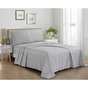 4 Piece Printed Microfibre Sheet Set