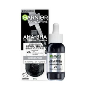 Charcoal Face Serum for Acne Prone Skin, with 4% Glycolic & Salicylic Acid + Niacinimide, Acne Prone skin Face Serum - 30 ml