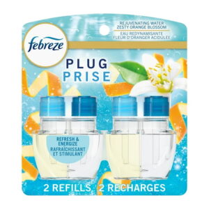 Febreze Plug In Air Freshener, Odor-Fighting Scented Oil Refill, Refresh & Energize, 52 mL