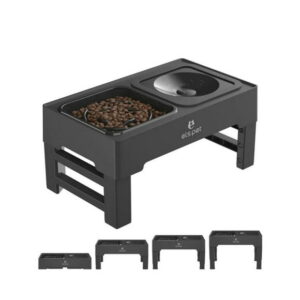 Els Pet 2 In 1 Elevated Feeding Station(Slow Bowl + Floating Bowl)