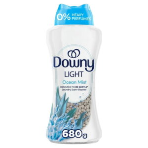 Downy Light Laundry Scent Booster Beads, Ocean Mist Scent, In-wash fabric beads designed to be gentle with a light boost of scent, No Heavy Perfumes, 680 g