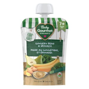 Baby Gourmet Organic Baby Food Puree Gingery Pear & Spinach, 128 mL - Puree