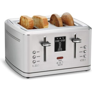 Cuisinart 4-Slice Digital Toaster with MemorySet, 7 Shade Levels, 7 Bread Presets – Stainless Steel