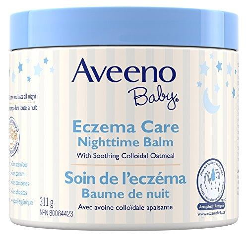Aveeno Baby Eczema Care Nighttime Balm - With Soothing Colloidal Oat & Ceramide for Dry, Itchy Skin - Gentle Bedtime Eczema Care product Helps Strengthen Natural Moisture Barrier - Fragrance-Free, 311 g