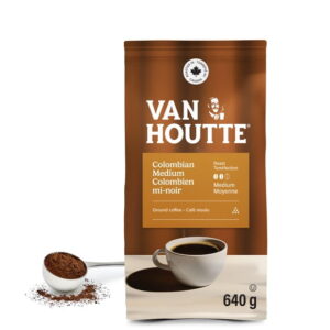 Van Houtte Colombian Dark. Dark Roast. Ground Coffee, 640g