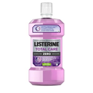 Listerine Alcohol Free Mouthwash, Total Care Zero, Fluoride Mouthwash for Bad Breath, Anti-Cavity, Helps Keep Teeth White, 1 L