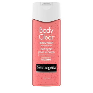 Neutrogena Body Clear Acne Body Wash - Maximum Strength Salicylic Acid, Vitamin C - Oil Free - Pink Grapefruit Scent, 250 mL