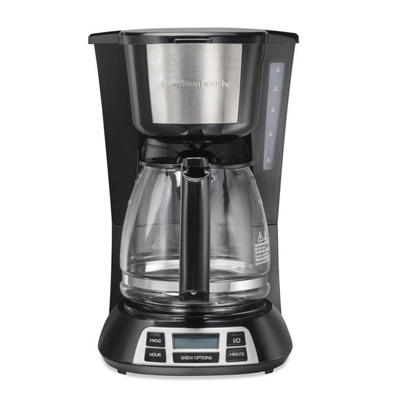 Hamilton Beach Programmable 12 Cup Coffee Maker 49630C, Stainless Steel Accents