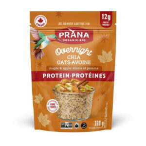 Prana Org Protein Overnight Chia- Maple and Apple 260g, Protein Overnight Chia- Maple and Apple 260g