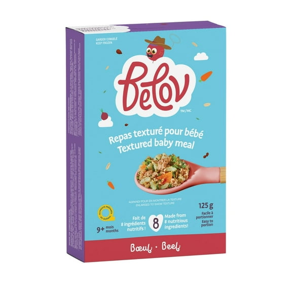 Belov Textured Baby Meal, Beef, Frozen Baby Food for Babies 9+ Months, 100 g
