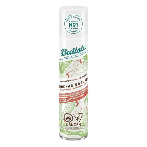 Batiste Dry Shampoo Spray, Bare Scent, Refresh Hair and Absorb Oil Between Washes, Waterless Shampoo for Added Hair Texture and Body, 200-ml, Batiste Instant Hair Refresh